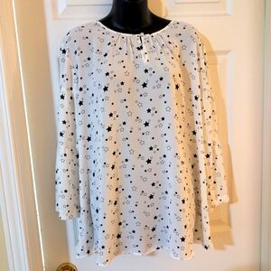 Van Heusen Star Print Blouse 1x